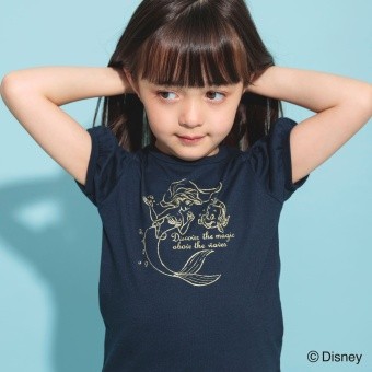 【Disney】リトルマーメイド：アリエル / 肩あき半袖Tシャツ