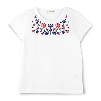 刺繍半袖Tシャツ