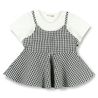 キャミソール重ね着風半袖Tシャツ