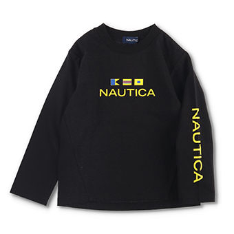 【NAUTICA/ノーティカ】国旗プリント長袖Tシャツ