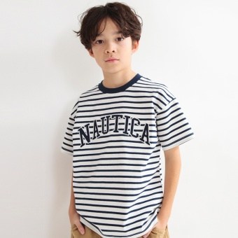 【NAUTICA/ノーティカ】アップリケロゴ半袖Tシャツ