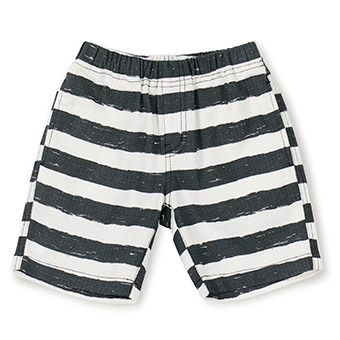 パナマ織り3柄プリントショートパンツ