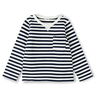 ボーダーポケット長袖Tシャツ