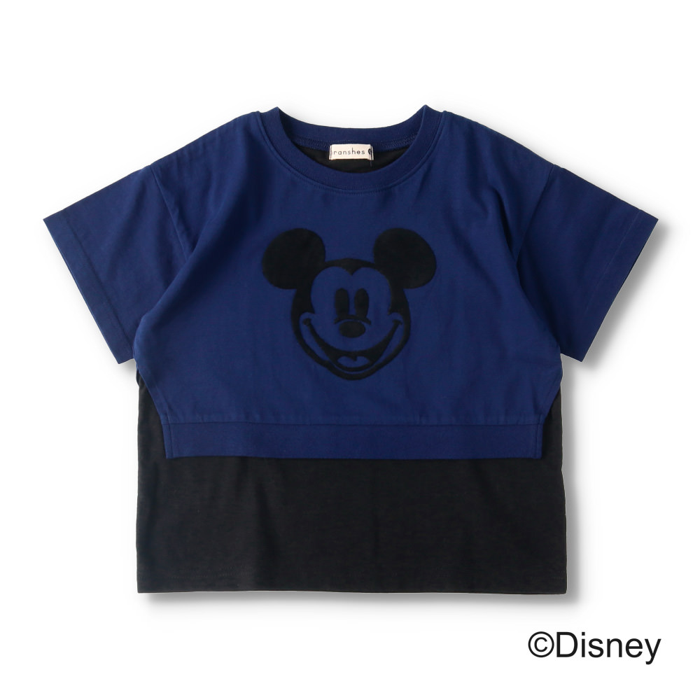 ミッキーマウス 重ね着風半袖tシャツ 11 0506 008 子供服 ベビー服 ブランシェス 公式通販オンラインショップ