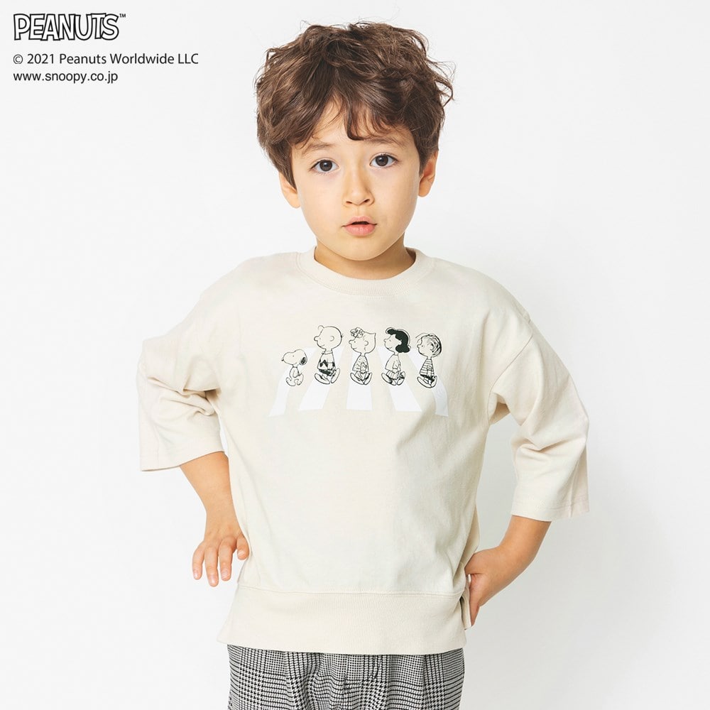 Peanuts スヌーピー フレンズ ゆるシルエット8分袖tシャツ 11 1605 018 子供服 ベビー服 ブランシェス 公式通販オンラインショップ