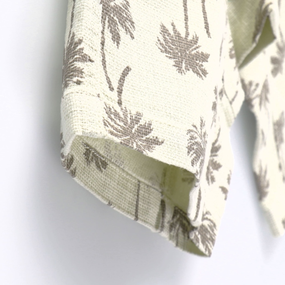 【爽パン / 綿100％】パナマ織り総柄ハーフパンツ