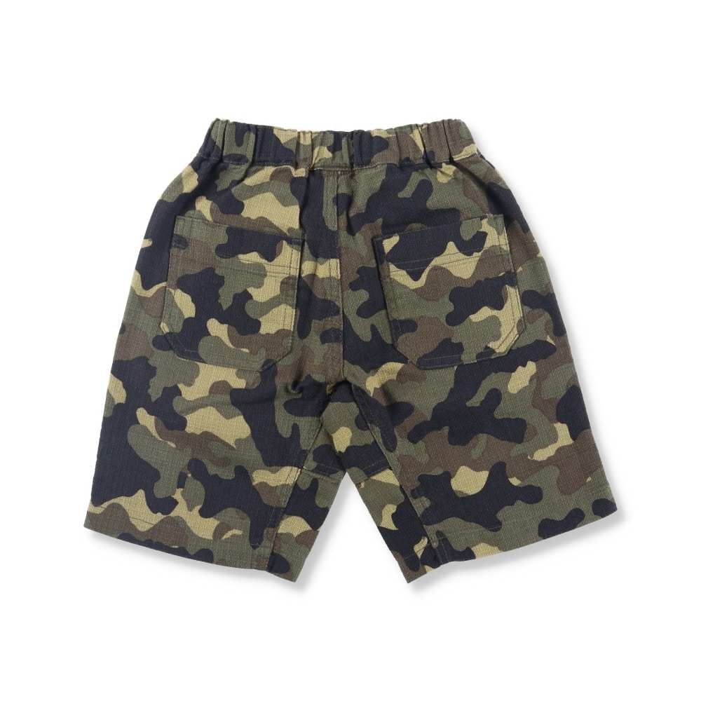 【爽パン / 綿100％】パナマ織り総柄ハーフパンツ