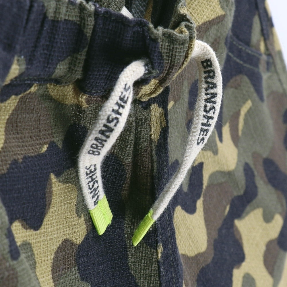 【爽パン / 綿100％】パナマ織り総柄ハーフパンツ