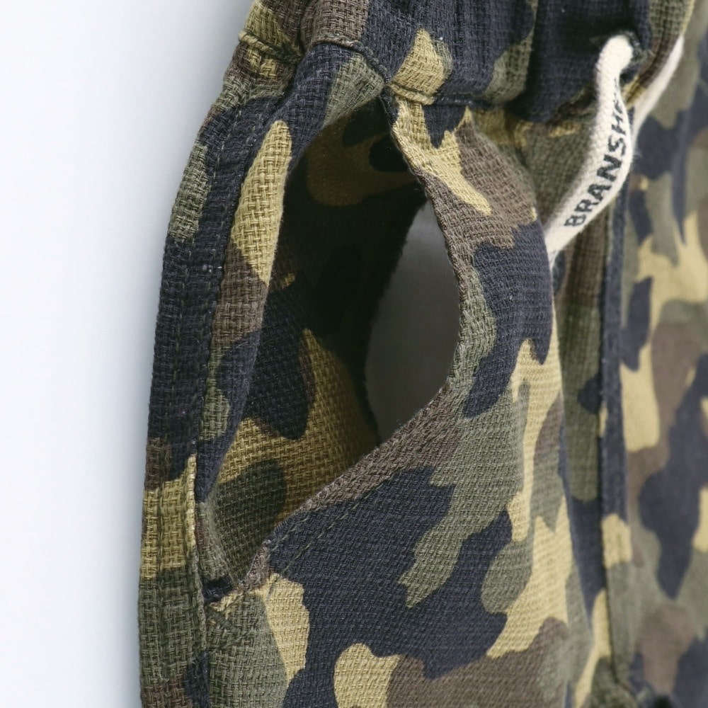 【爽パン / 綿100％】パナマ織り総柄ハーフパンツ