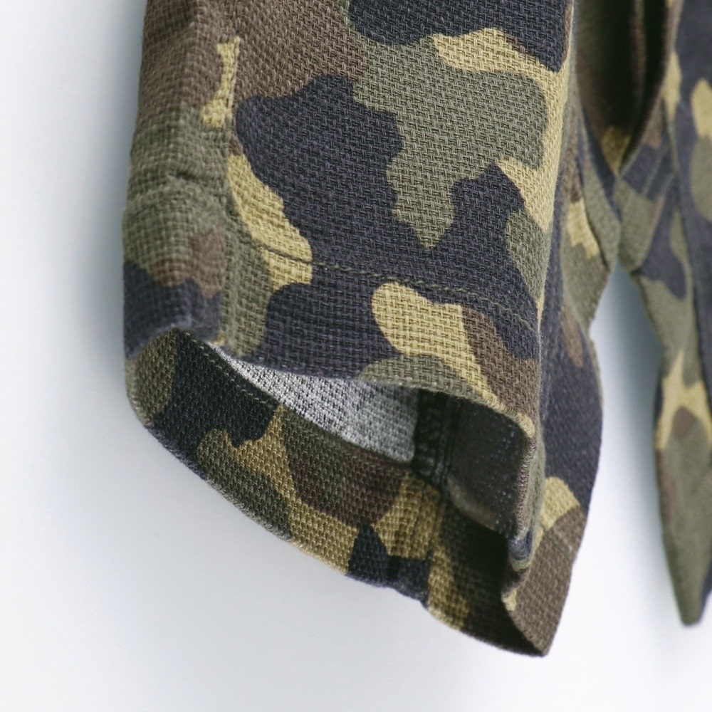 【爽パン / 綿100％】パナマ織り総柄ハーフパンツ