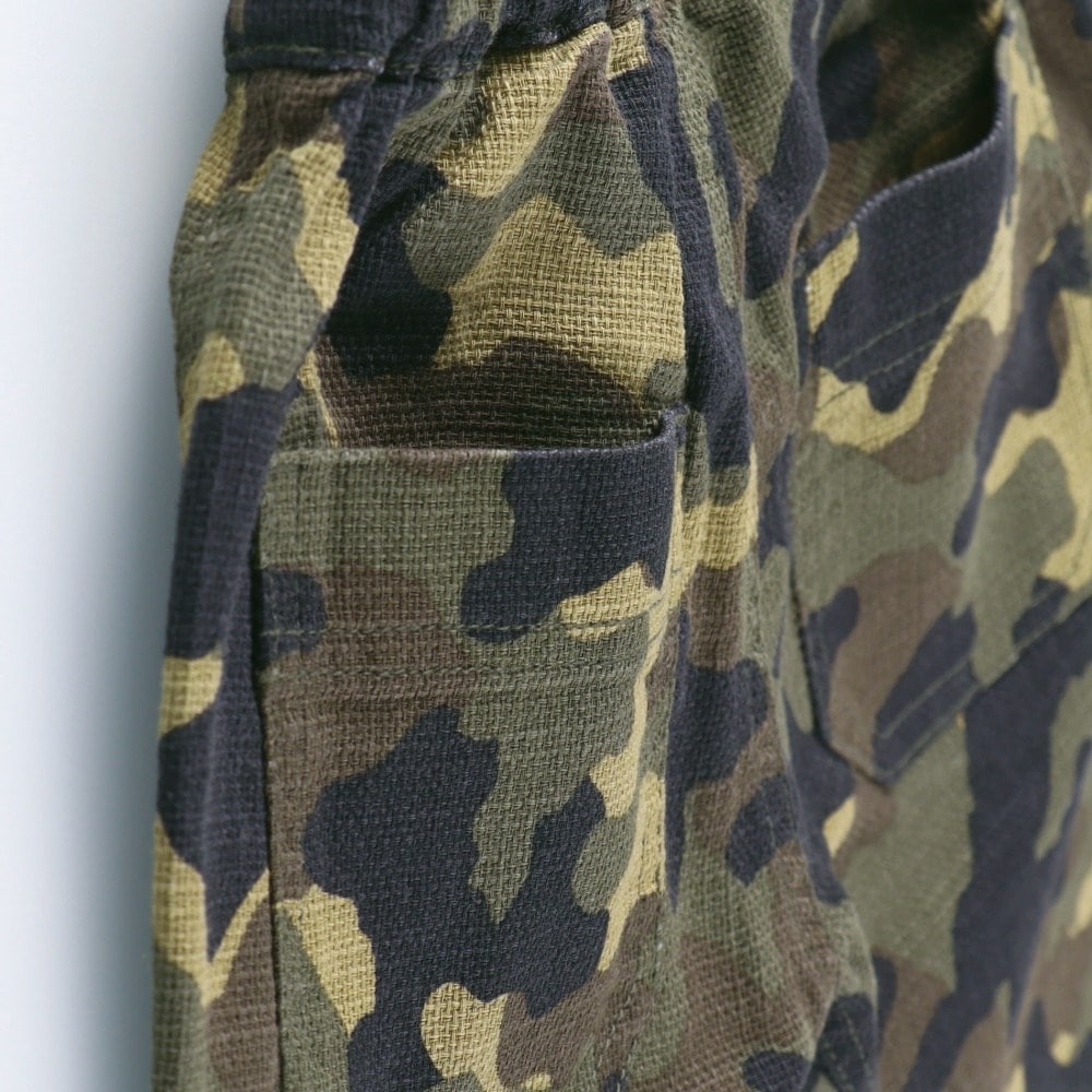 【爽パン / 綿100％】パナマ織り総柄ハーフパンツ