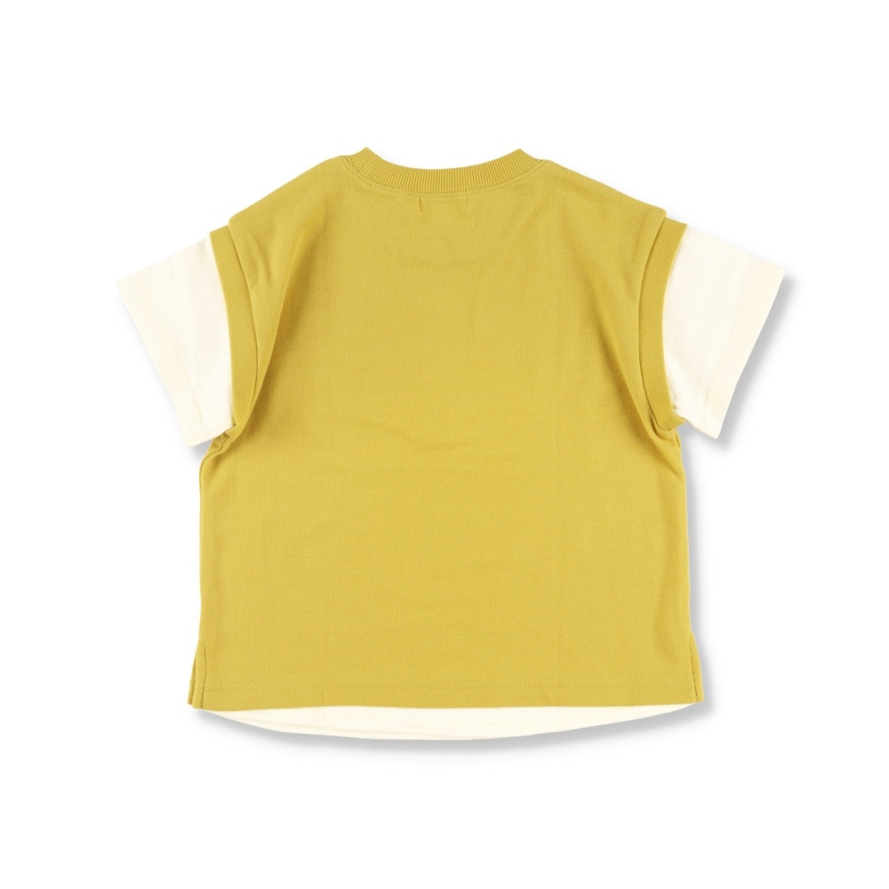 重ね着風鹿の子半袖Tシャツ