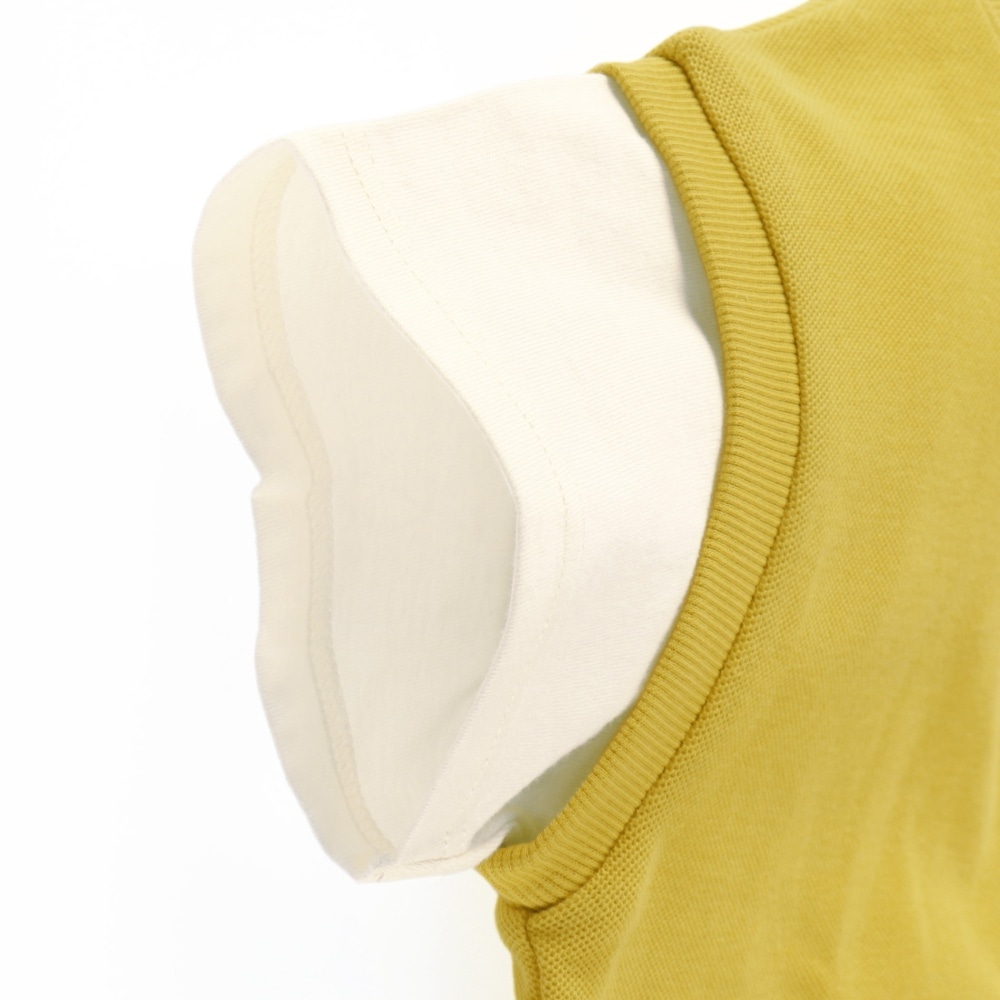 重ね着風鹿の子半袖Tシャツ