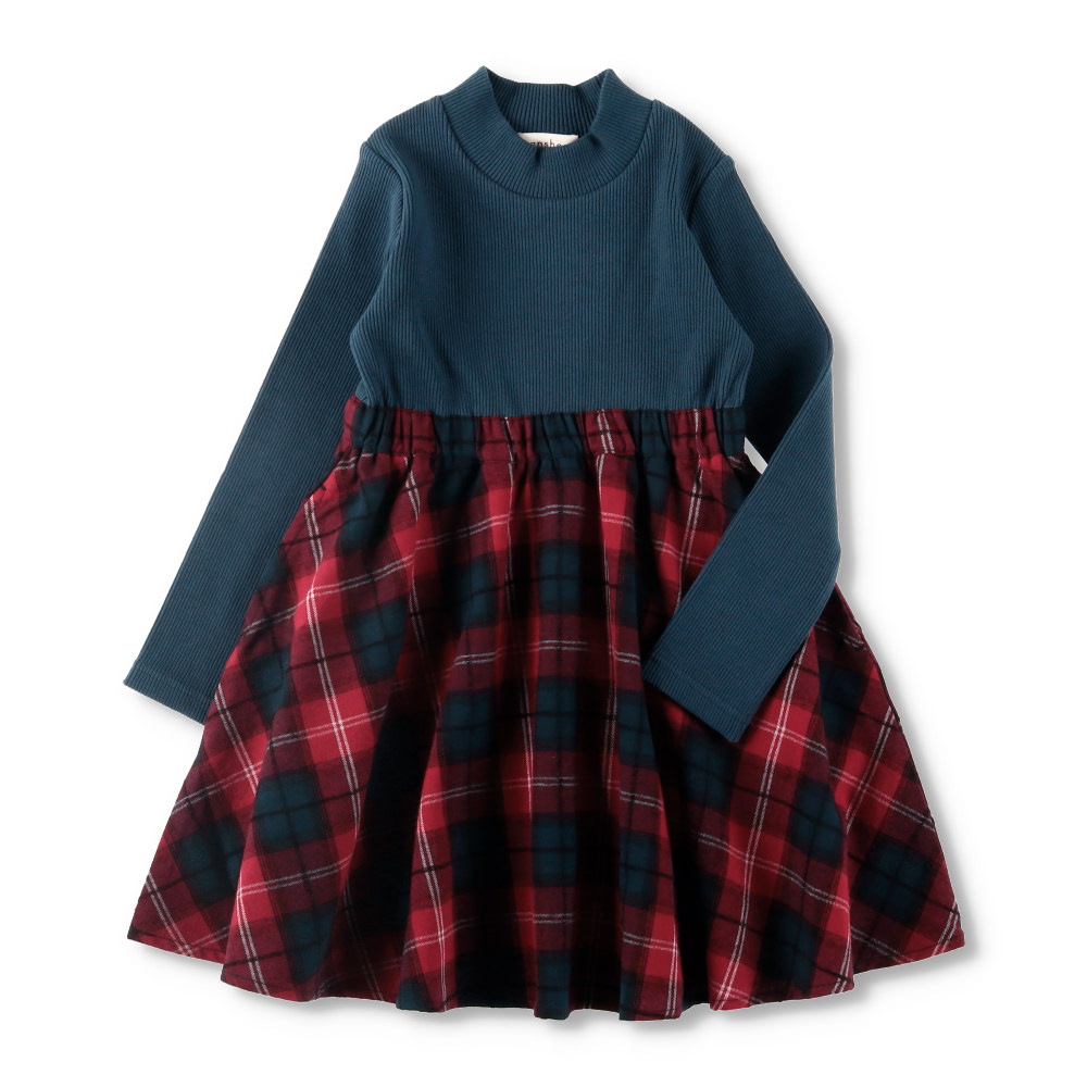 チェック柄ドッキングワンピース 12 0436 147 子供服 ベビー服 ブランシェス 公式通販オンラインショップ