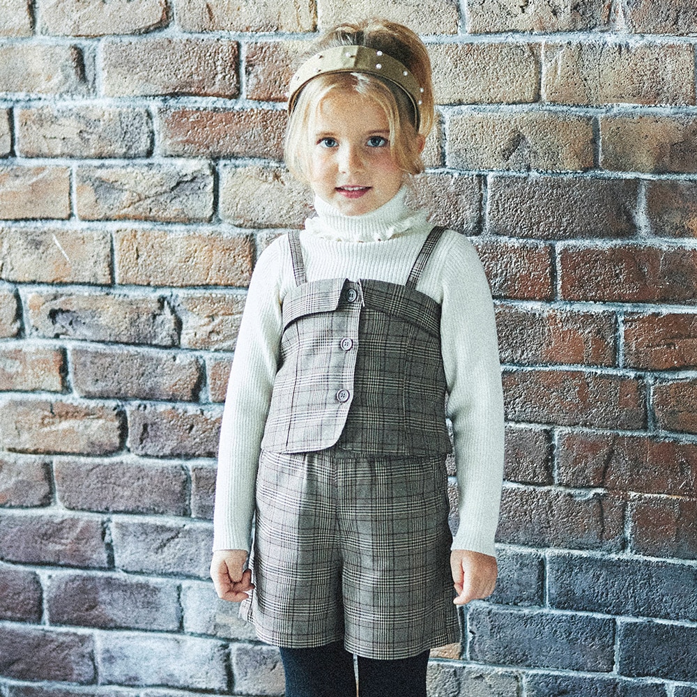 グレンチェック柄ビスチェ ショートパンツセット 12 0446 151 子供服 ベビー服 ブランシェス 公式通販オンラインショップ