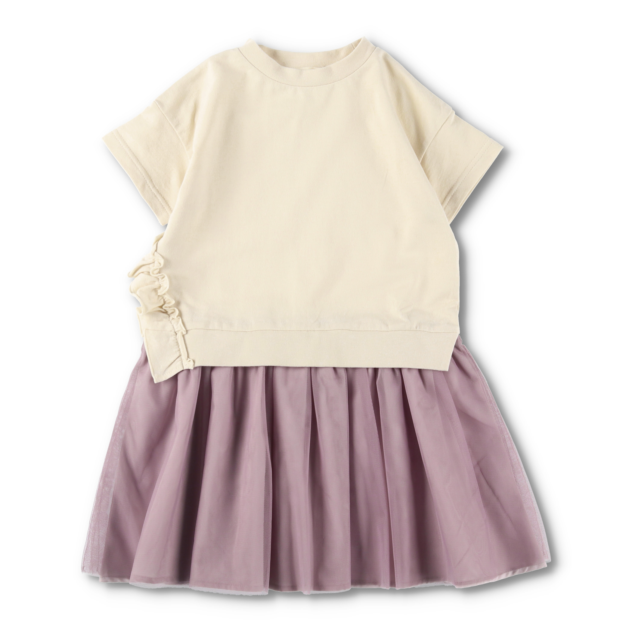チュールドッキング半袖ワンピース 12 1237 181 子供服 ベビー服 ブランシェス 公式通販オンラインショップ