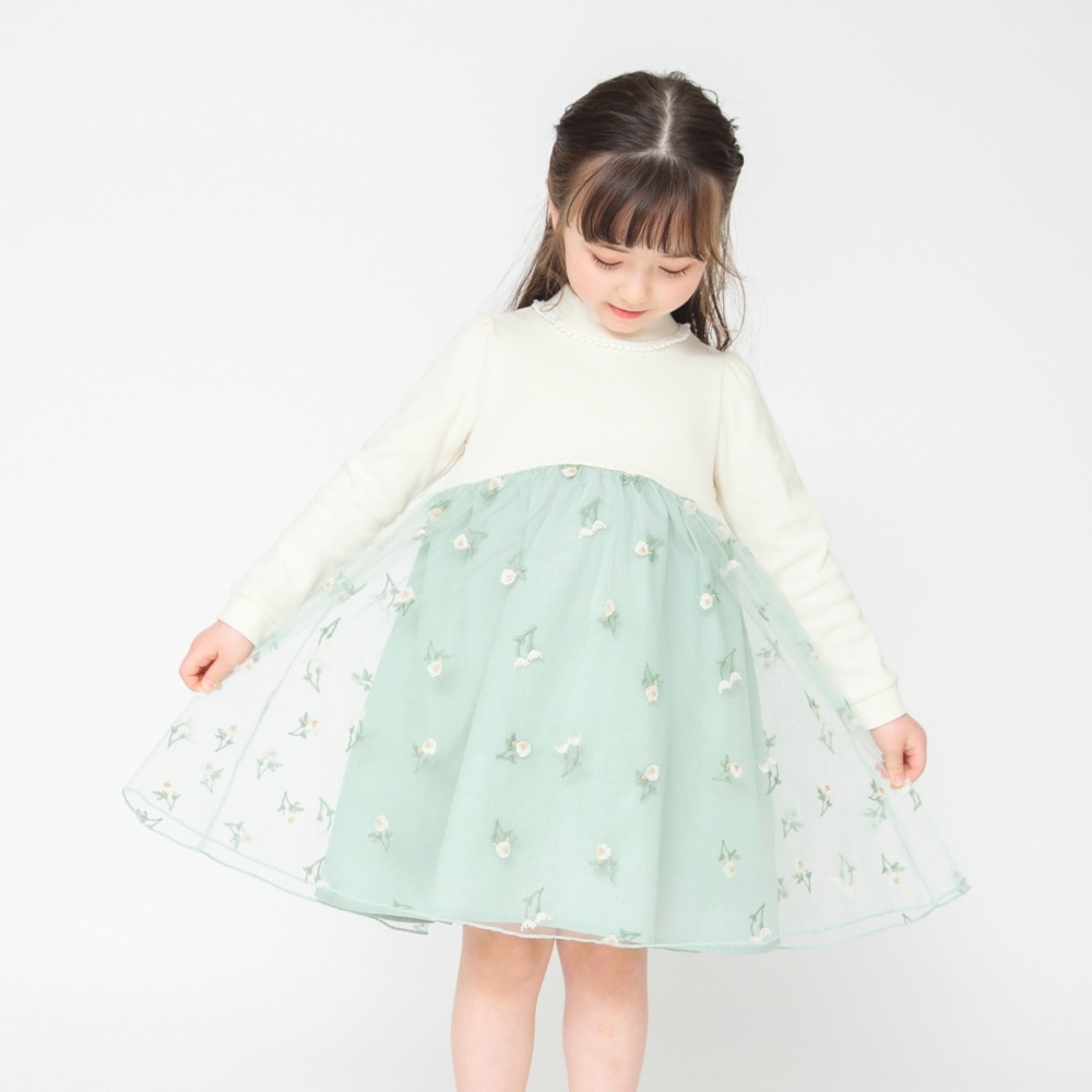 プチキメ服】チュール長袖ワンピース｜子供服ベビー服 ブランシェス 公式通販オンラインショップ