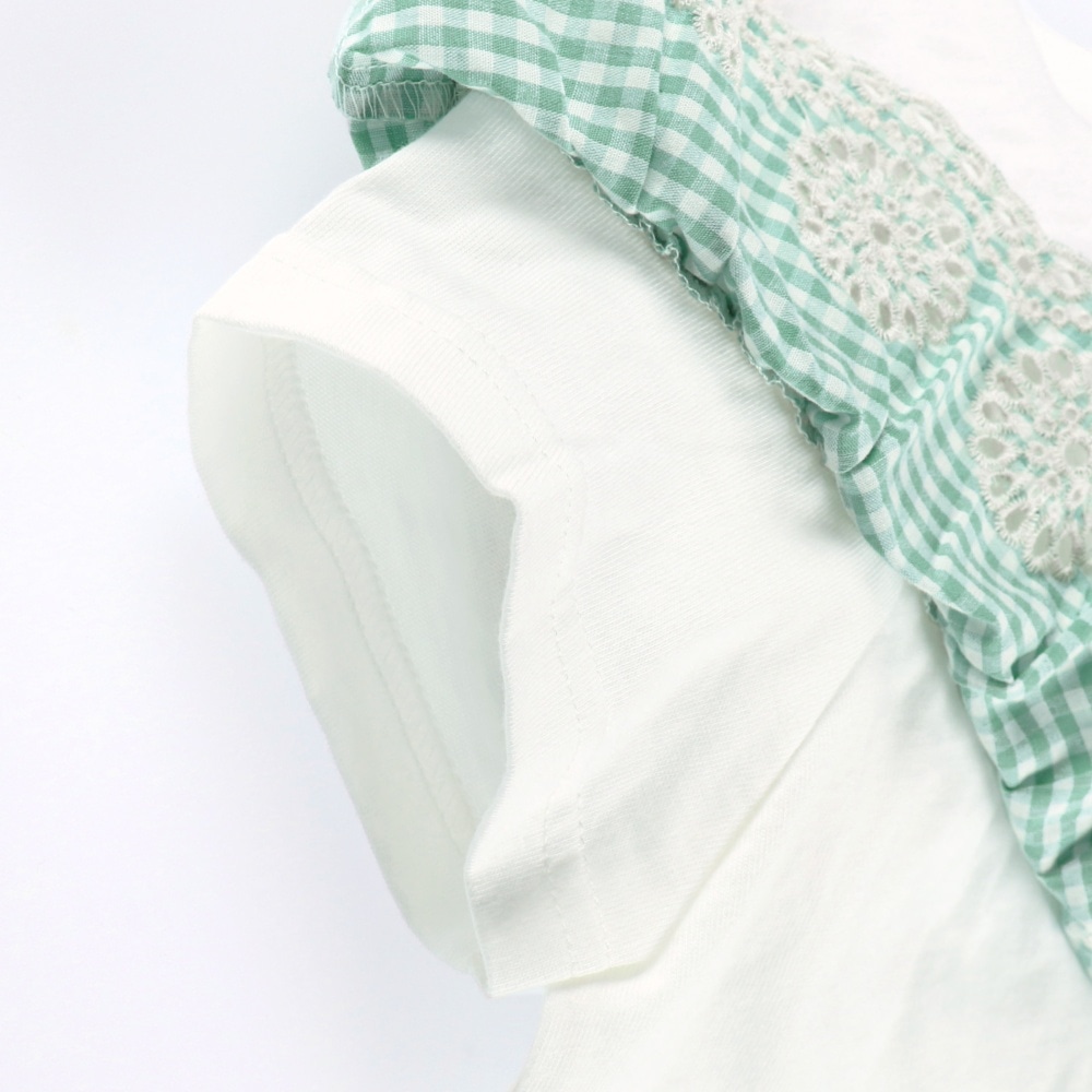 カットワーク刺しゅう半袖Tシャツ