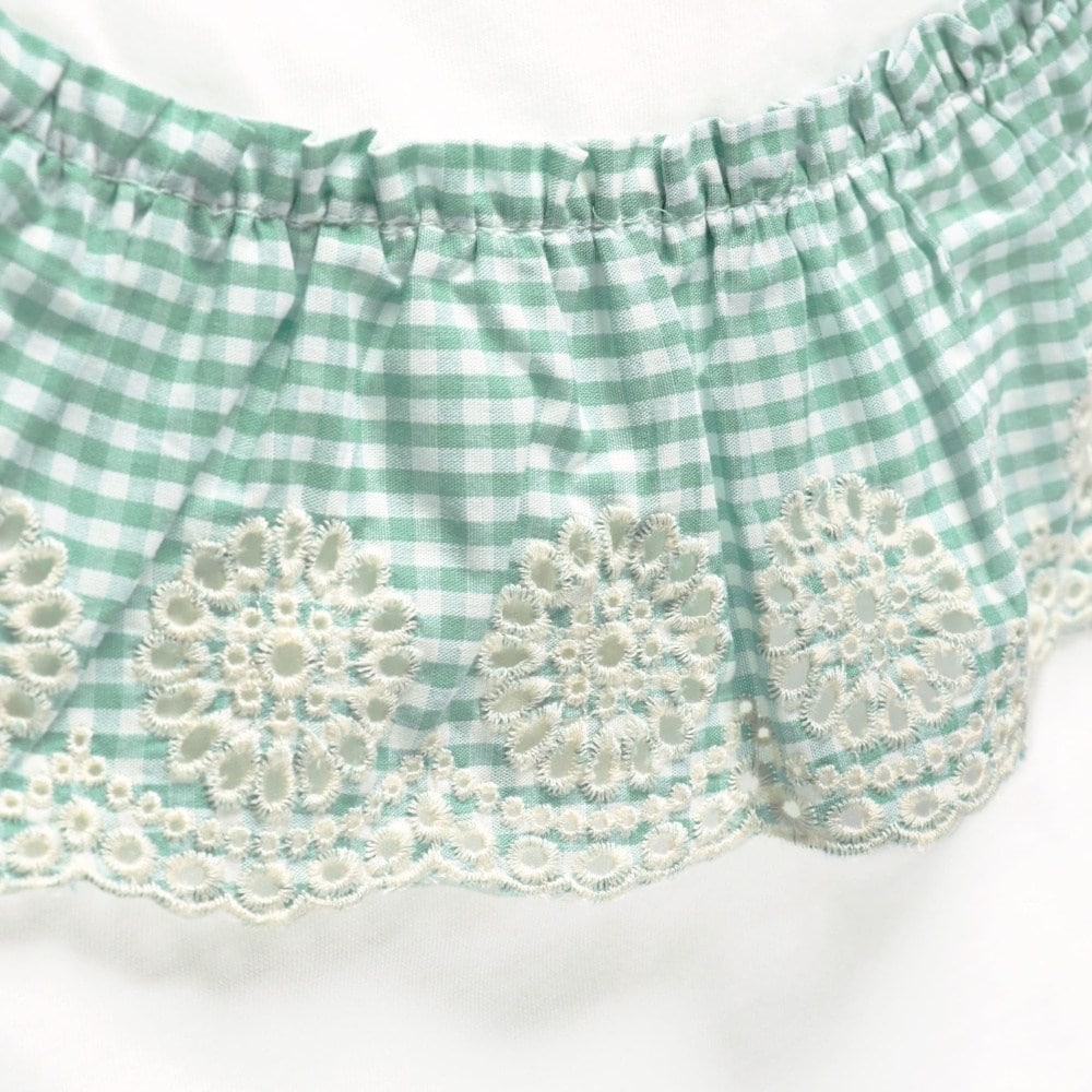 カットワーク刺しゅう半袖Tシャツ