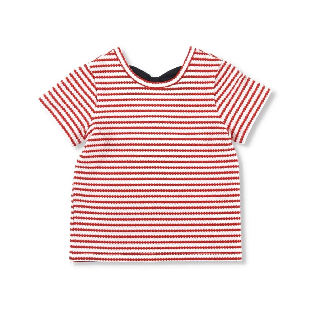 後ろリボン半袖Tシャツ