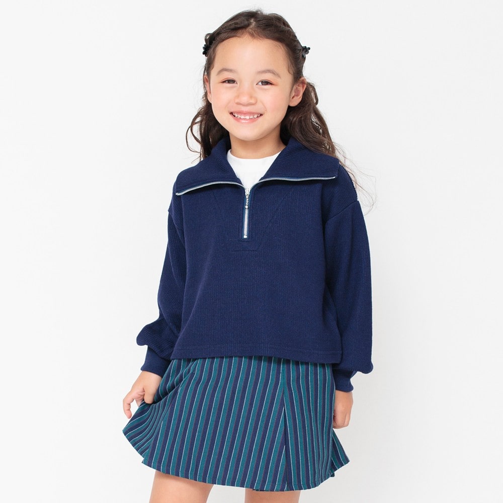 【お揃い】レジメンタルストライプインナーパンツ付きスカート