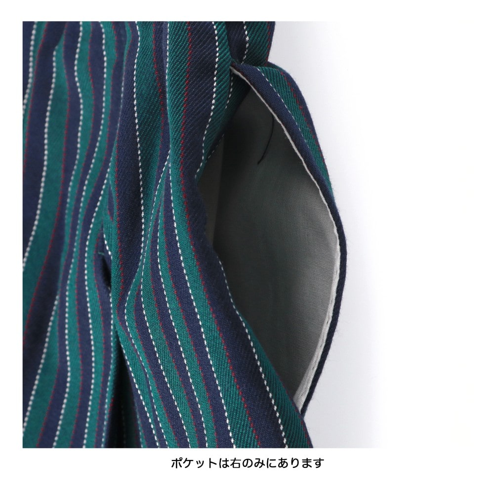 【お揃い】レジメンタルストライプインナーパンツ付きスカート