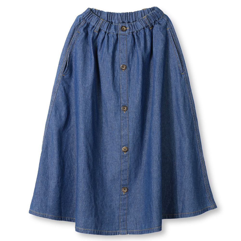 前ボタンデニムスカート 12 9233 124 子供服 ベビー服 ブランシェス 公式通販オンラインショップ