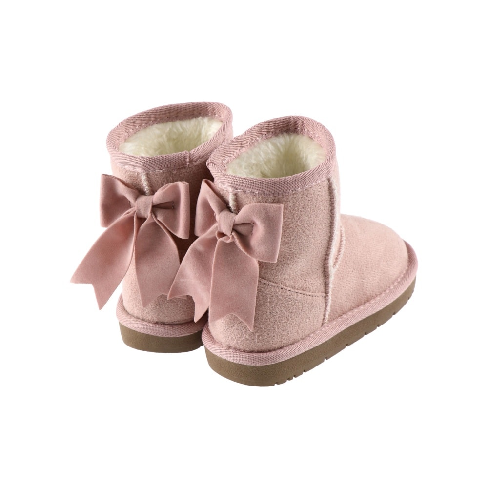 UGG ピンクベージュ リボンブーツ