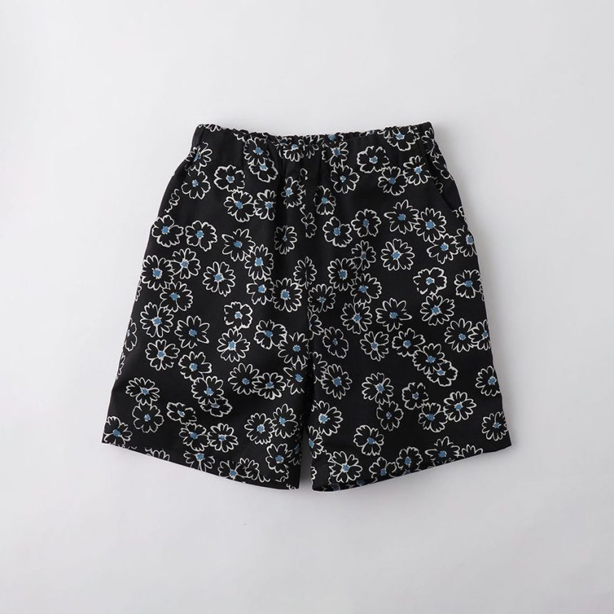 91:ブラック_小花