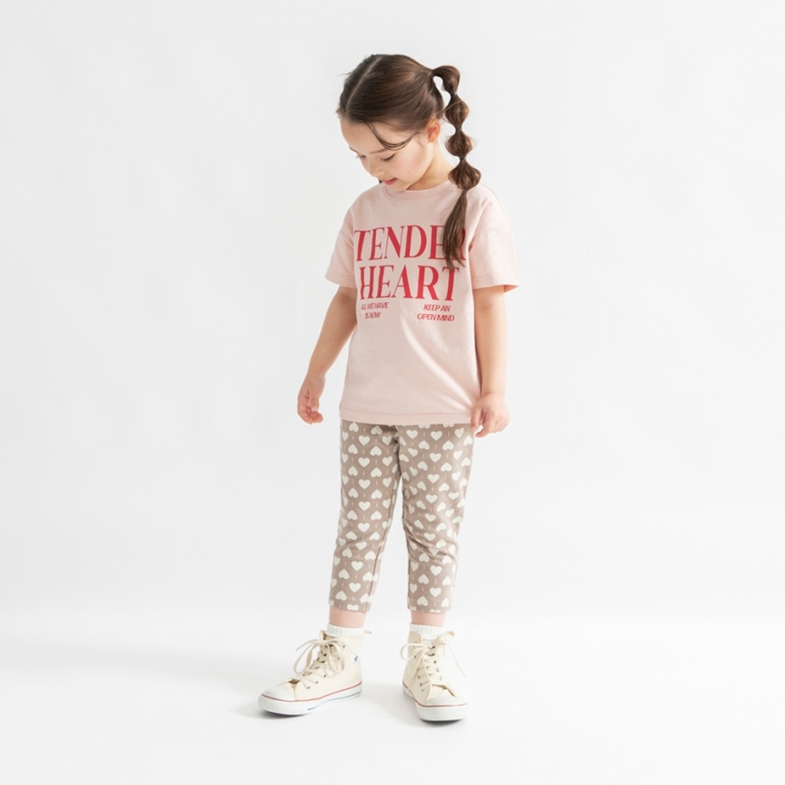 98:ベージュ_ハート柄