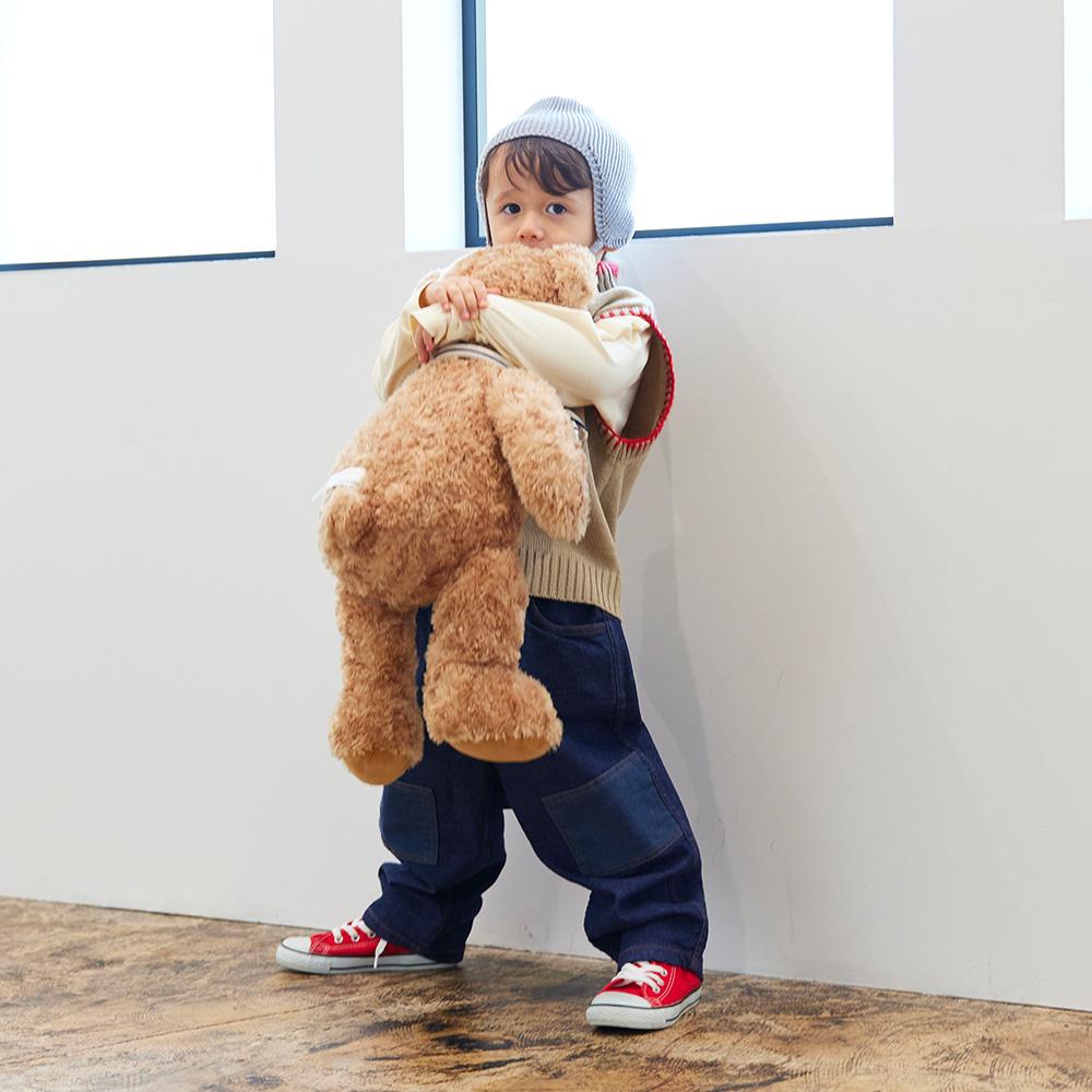 ハイネック 配色ハンドステッチニットベスト