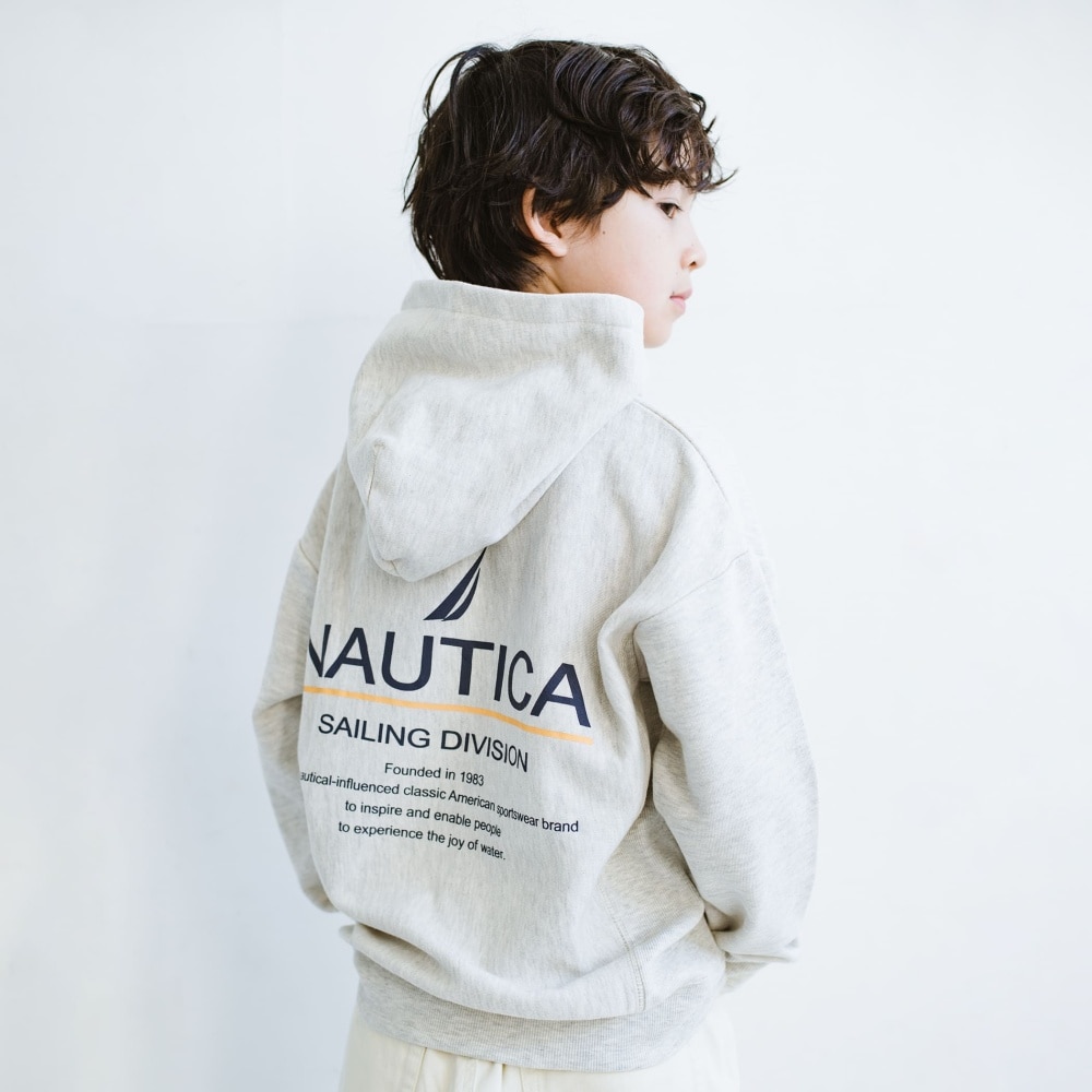 NAUTICA/ノーティカ】脇リブ使いBACKロゴスウェットパーカー 32-2404