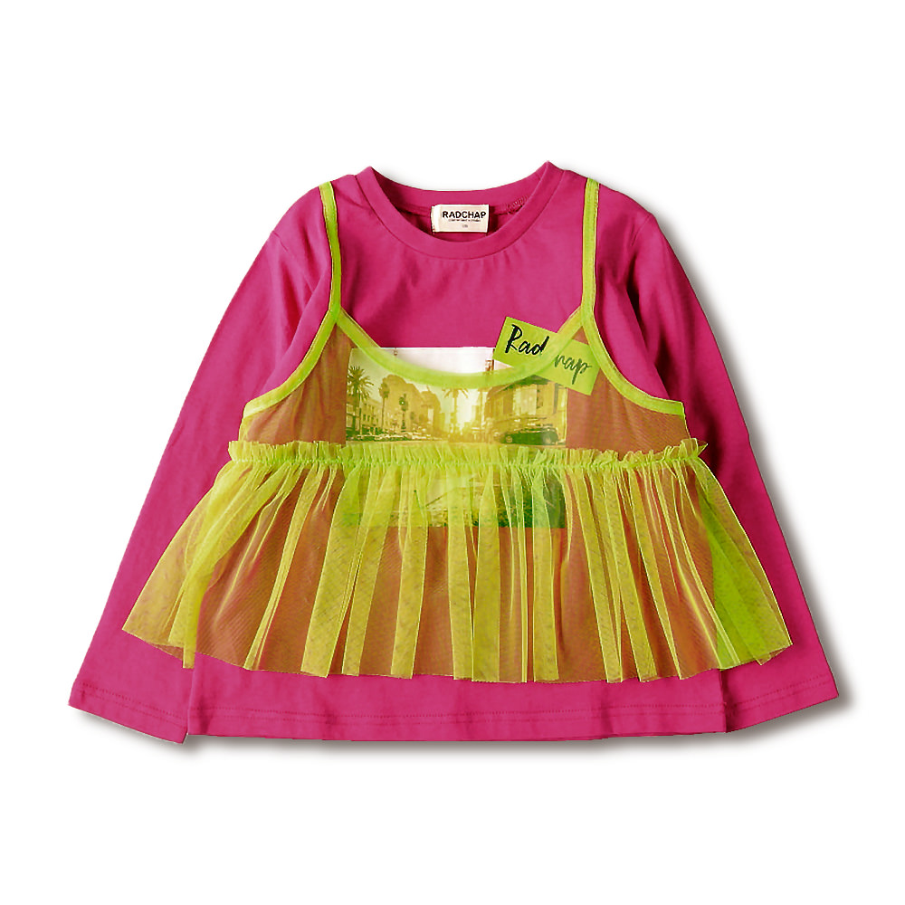 チュールキャミ重ね着長袖tシャツ 42 0105 021 子供服 ベビー服 ブランシェス 公式通販オンラインショップ