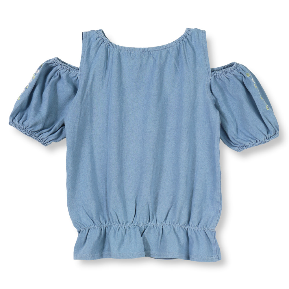 肩あきインディゴ天竺半袖tシャツ 42 9215 102 子供服 ベビー服 ブランシェス 公式通販オンラインショップ