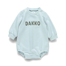 ロゴアップリケ裏毛カバーオール
