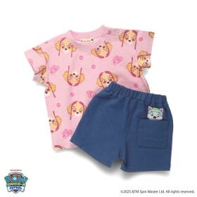 【PAW PATOROL（パウ・パトロール）】総柄プリント半袖Tシャツ＆ボトムスセット