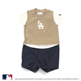 【MLB/Major League Baseball】サガラワッペン半袖カバーオール