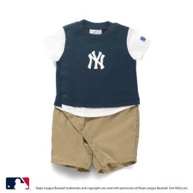 【MLB/Major League Baseball】サガラワッペン半袖カバーオール