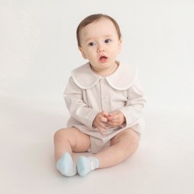 丸襟カバーオール