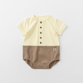 リブ半袖カバーオール