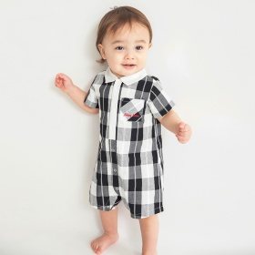 【おそろい】ブロックチェックカバーオール