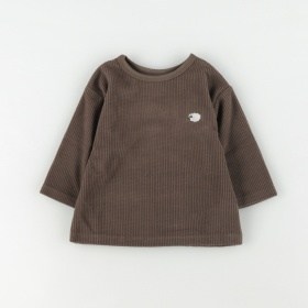 【ひつじ刺しゅう】ワッフルフリース長袖Tシャツ