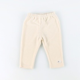 【ひつじ刺しゅう】ワッフルフリースロングパンツ