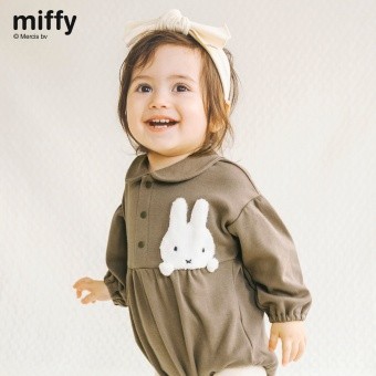 【miffy/ミッフィー】衿つき長袖カバーオール