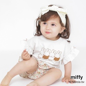 【Miffy/ミッフィー】袖フリル半袖Tシャツ