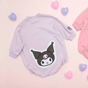 【WEB限定/サンリオキャラクターズ】おしりアップリケ長袖カバーオール