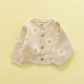 【お花シリーズ】ジャガードカーディガン