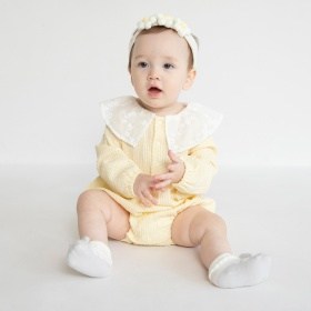 【お花シリーズ】襟付きカバーオール