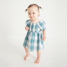 【おそろい】ブロックチェックカバーオール