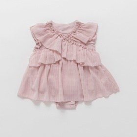 【おそろい】フリルクロスカバーオール